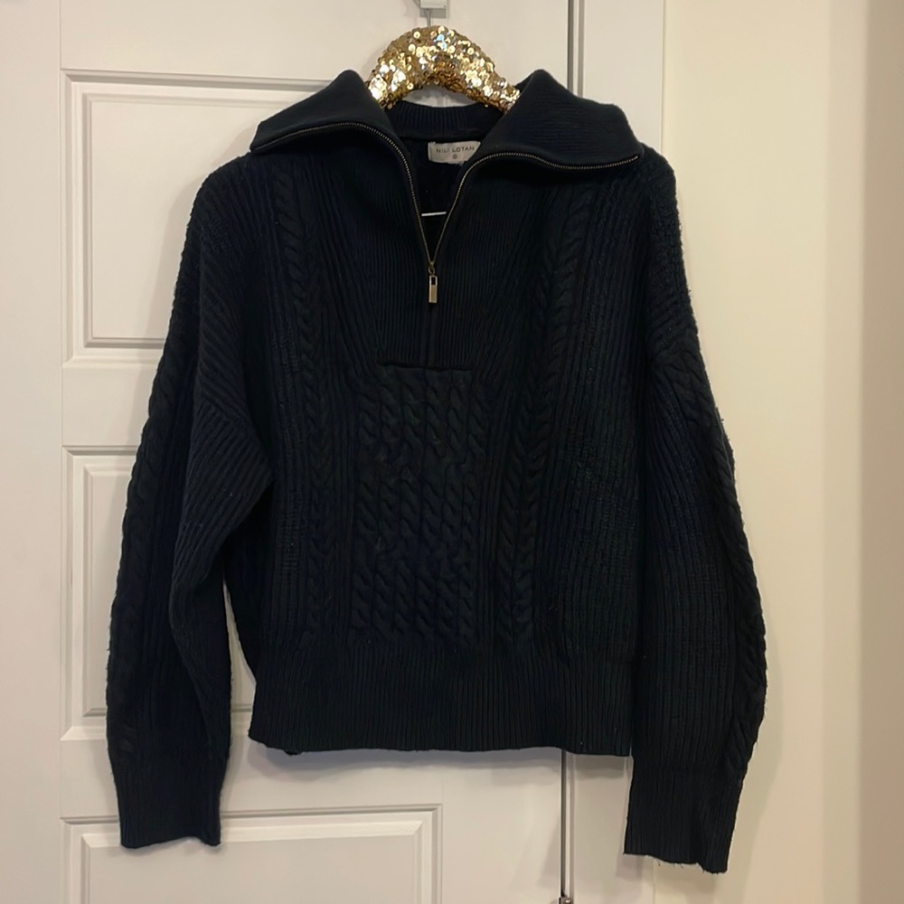 Nili Lotan x Target cable zip sweater xl